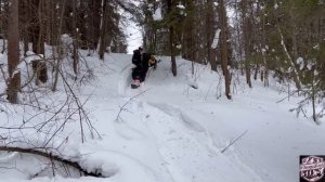 Тропим проезд в снежную гору на снегоходе brp ski-doo skandic 600 ace swt