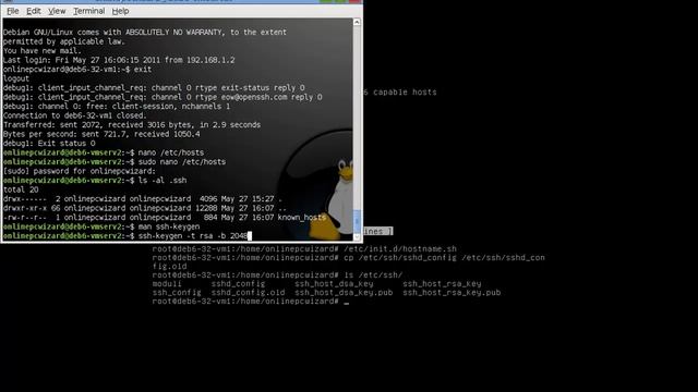 Howto Configure Debain 6 Squeeze openssh server Part4 смотреть онлайн