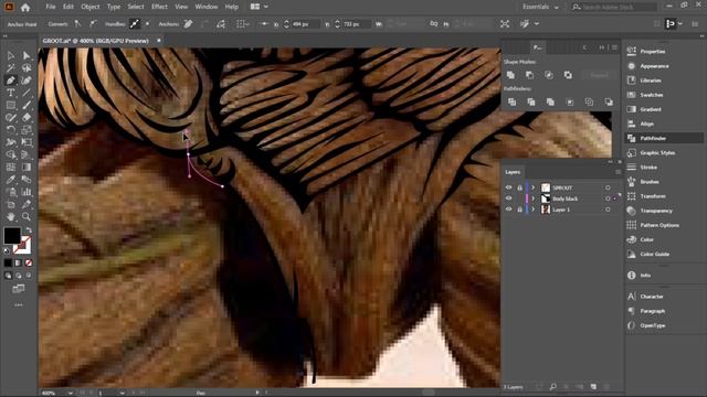 GROOT VECTOR ART / SPEED ART (FASTCUT) / ADOBE ILLUSTRATOR смотреть онлайн