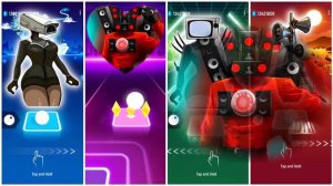 Camera Women 🆚 Titan Speaker Man 🆚 TV Women Titan 🆚 Siren Head   Tiles Hop EDM Rush🎶   Who Is Be