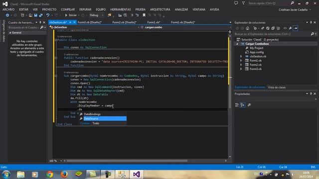 Como cargar combobox en Visual Studio 2013 смотреть онлайн