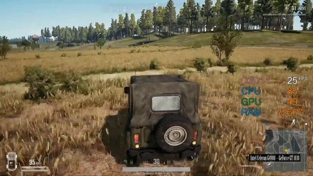 GeForce GT 1030 -- Intel Celeron G4900 -- PUBG FPS Test Erangel Medium смотреть онлайн