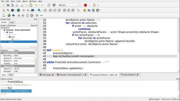 Learn Python in FreeCAD: 11 Replace While Loop with Timer Loops. Macro scripting for beginners
