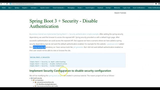Spring Boot 3 + Spring Security 6 - Disable Authentication смотреть онлайн