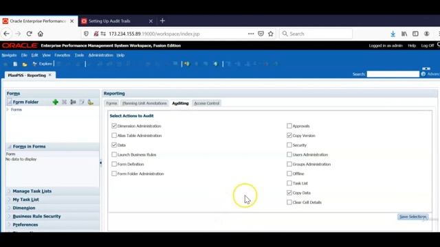 Oracle Hyperion Planning 11.2 - Audit Trails смотреть онлайн