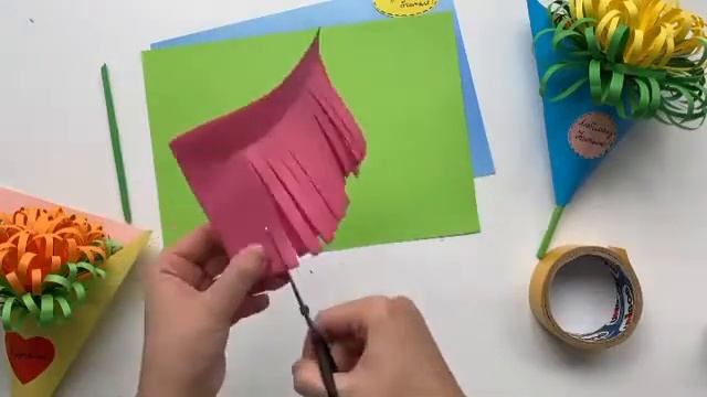 букет из бумаги/подарок маме (на 8 марта) смотреть онлайн