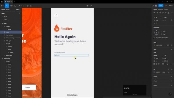 Mobile App UI Design in Figma: Login and Sign Up Screen