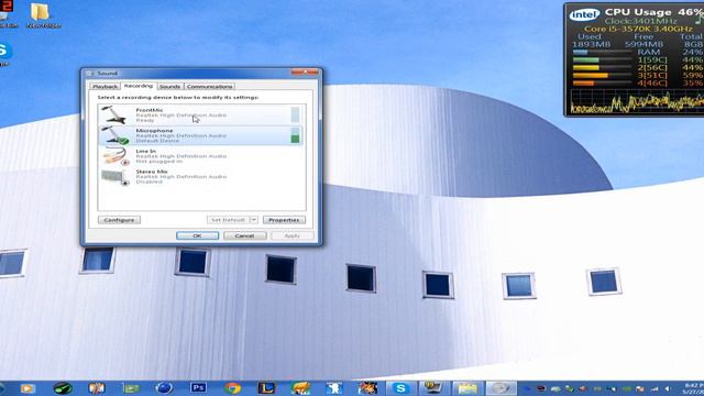 How to change Microphone sensitivity and settings in Windows 7 смотреть онлайн