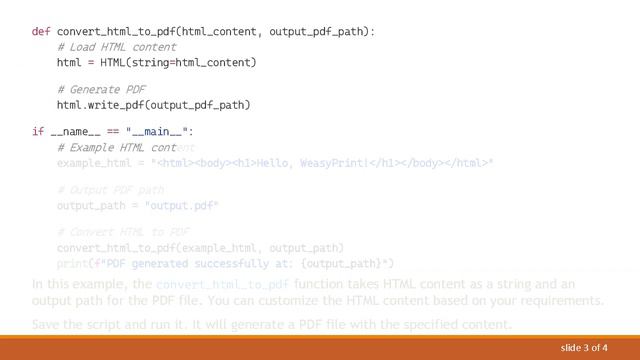Converting HTML to PDF in Python using WeasyPrint смотреть онлайн
