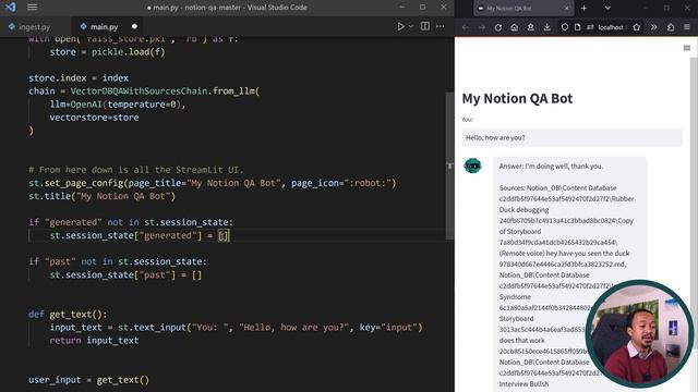This Streamlit Chatbot works over your Notion documents смотреть онлайн