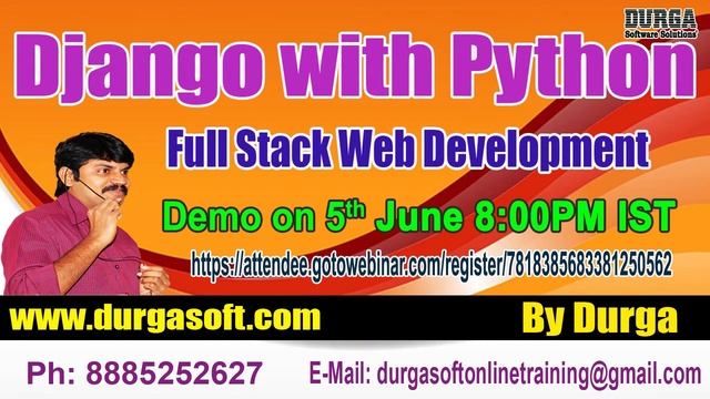 Web Development DJANGO with PYTHON Online Training in DURGASOFT смотреть онлайн