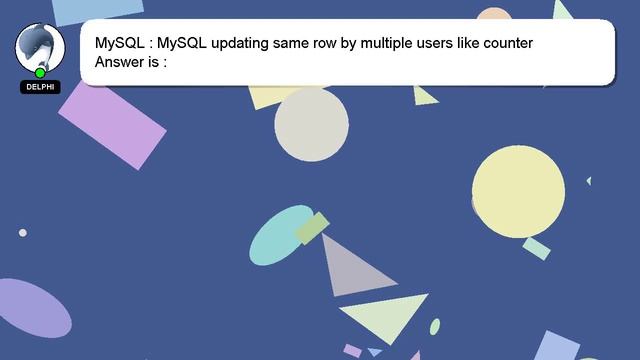 MySQL : MySQL updating same row by multiple users like counter смотреть онлайн