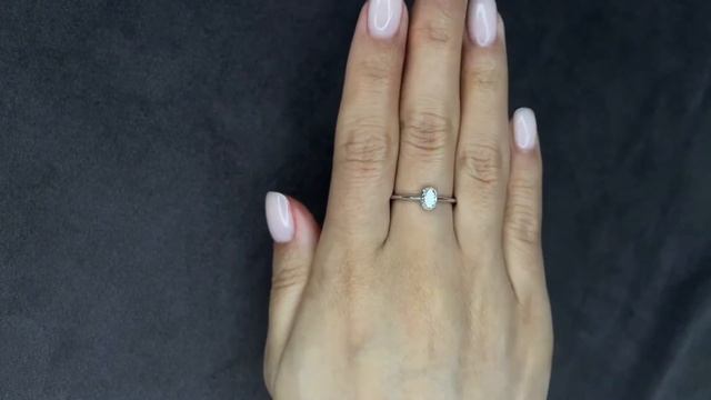 Кольцо с бриллиантом овал 0.3ct L/SI2 GIA смотреть онлайн