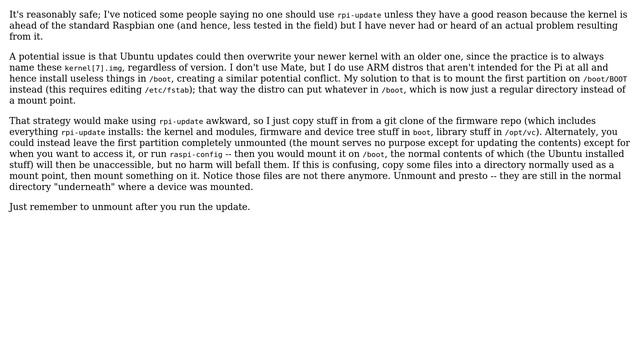 Should I use use `rpi-update` for kernel upgrading on Ubuntu Mate v16.04.3 LTS for RaspBerry Pi... смотреть онлайн