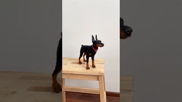 Миниатюра добермана из шерсти ?? #доберман #миниатюра #своимируками #felting #doberman смотреть онлайн