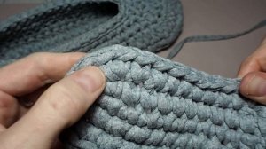 Тапочки балетки из трикотажной пряжи. Самый простой способ.