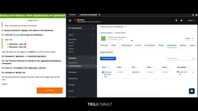 Trilio for Kubernetes -- Backup & Recovery of Helm Applications in Red Hat OpenShift смотреть онлайн