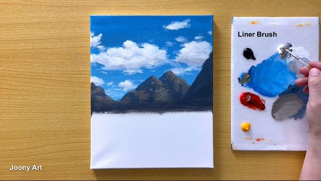 Lake Scenery Painting / Acrylic Painting Tutorial смотреть онлайн