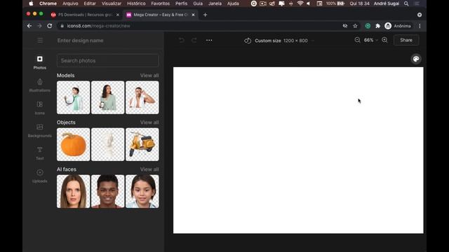 Mega Creator Icons 8, Editor Online E Gratuito