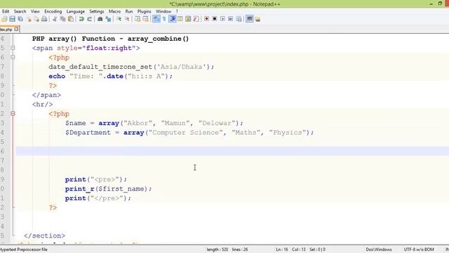 PHP Array Functions Bangla Tutorial Part 04 array combine смотреть онлайн