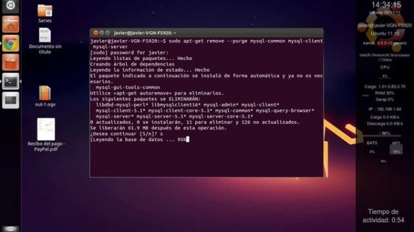 Complete uninstall MySQL from ubuntu terminal