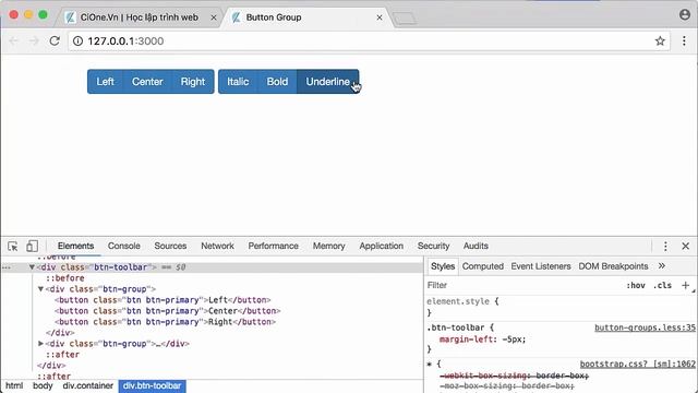 Bootstrap CSS - Bài 32: Tìm hiểu Button Group Component смотреть онлайн