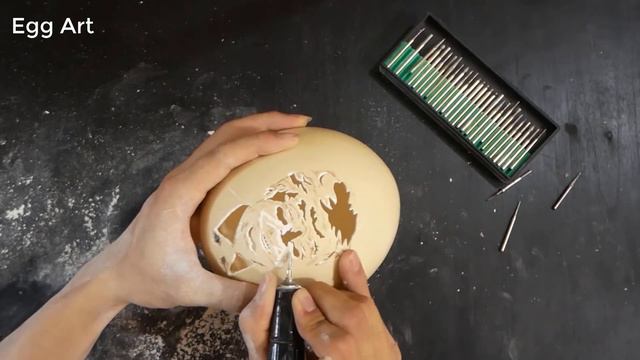 Carving Eggshell - Donald Trump - Egg Art