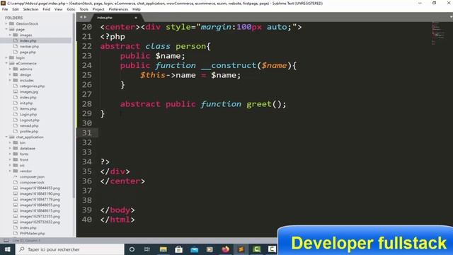 بالدارجة المغربية php avancée darija POO Class abstract 22 смотреть онлайн