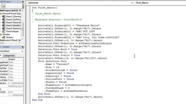 Excel Visual Basic (VBA) for Begineers- Part 4- Modifying your Macro смотреть онлайн