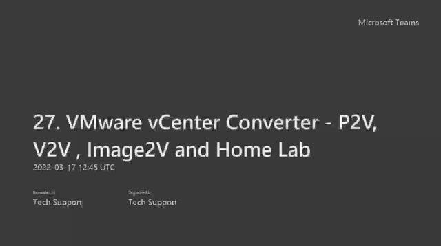 27. VMware VCenter Converter: P2V, V2V, And Hyper-V2V Guide | Uses & Benefits | Perfect For Home Lab