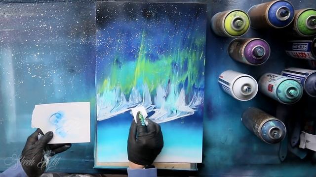 Northern Lights - SPRAY PAINT ART by Skech смотреть онлайн