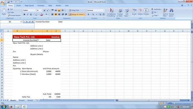 Exercise 53 | Excel Practice Book | How To Make Computerized Invoice Ms Excel смотреть онлайн
