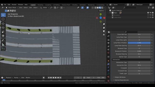 Blender road generator - Geometry Nodes смотреть онлайн