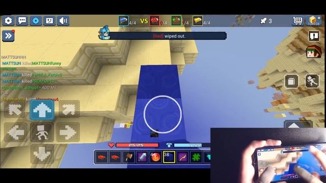 MOBILE BedWars HANDCAM with FINGER SLEEVE (Blockman Go) смотреть онлайн