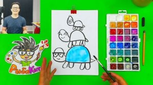 Как нарисовать ЧЕРЕПАХУ - урок рисования для детей