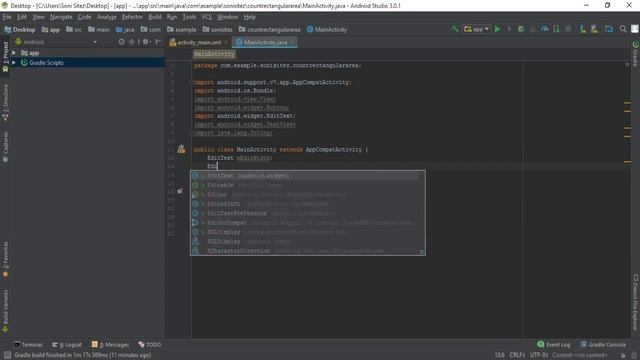 Android Studio Simple App Count Rectangular Area смотреть онлайн