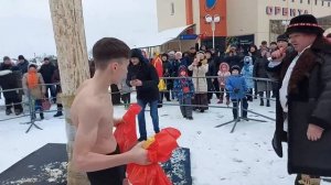 Лазание на столб / Масленица / Глубокое / 2021