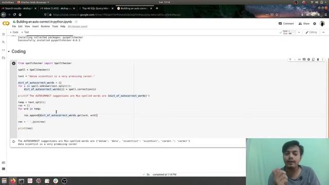 Building an AUTOCORRECT in python смотреть онлайн