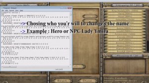 Tutorial Change Name Hero or NPC - Mount & Blade Warband PC