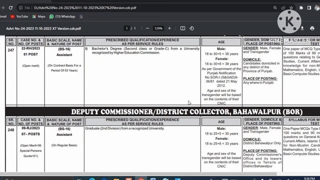 Deputy Commissioner Office Bahawalpur Jobs | Punjab Police Jobs | Complete Detail | Imran Khan Job смотреть онлайн