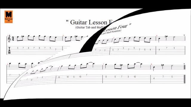 Guitar Lesson Part 4 | Easy Guitar Tab | Staff notation for beginner | Guitar Melody смотреть онлайн