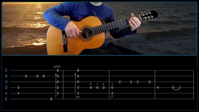 Señorita - Fingerstyle Guitar Cover Easy (Tabs) смотреть онлайн