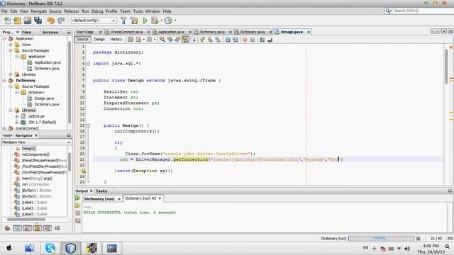Part-2 Connectivity How to develope dictionary using Oracle 11g Database in Java- смотреть онлайн