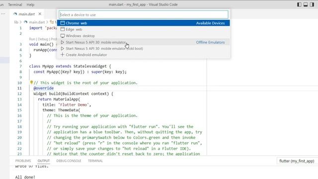 Create First Flutter Project and Run on Android Emulator - 03 - Flutter App Development Tutorial смотреть онлайн
