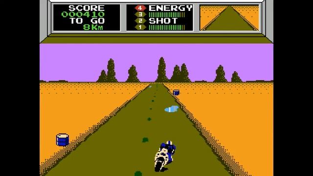 Mach Rider - Объезжаю какие-то странные лужи (gameplay nes) смотреть онлайн