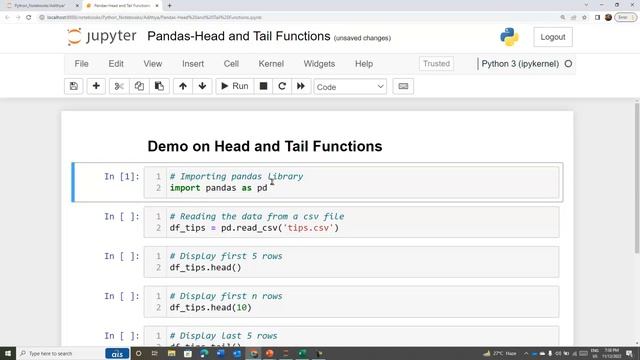 Head and Tail Functions | Pandas | Explore with Adithya | (@adithyapranav.kolluru) смотреть онлайн