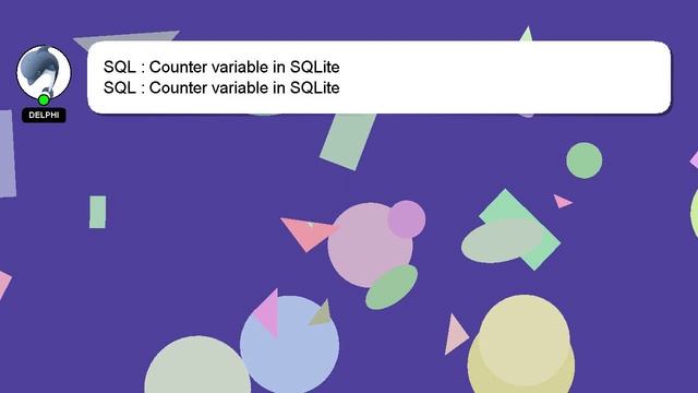 SQL : Counter variable in SQLite смотреть онлайн