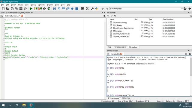 Python - Print Function, Working on Console Directly смотреть онлайн