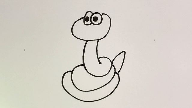 How to draw a snake easy step by step | Как нарисовать змею легко и просто детям смотреть онлайн