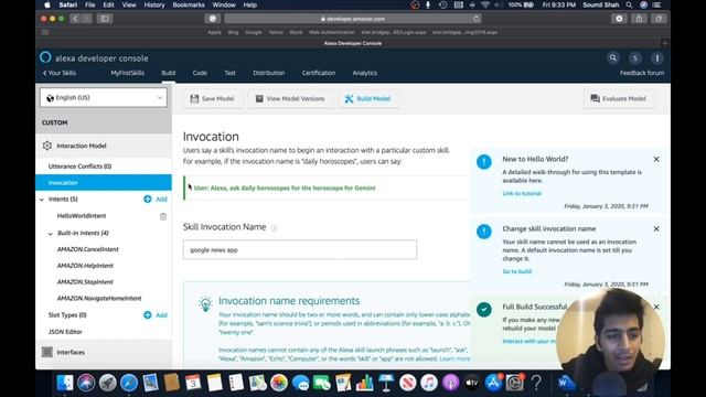Creating Alexa Skills with AWS Lambda Python #1 смотреть онлайн